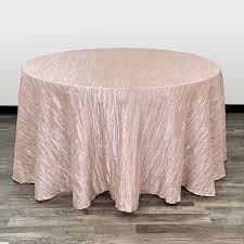 Crinkle Taffeta Round Tablecloth Blush