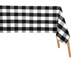 Black and White Plaid Tablecloth