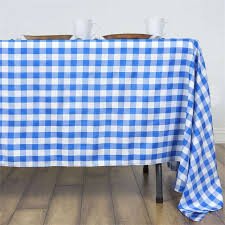Blue Plaid Tablecloth