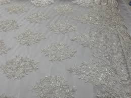 Corded Flowers White Lace Tablecloth